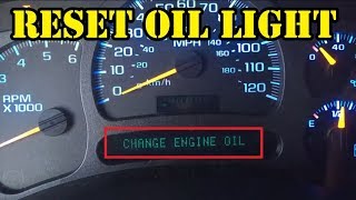 Quick Tip - How to Reset Chevy/GMC Change Oil Light