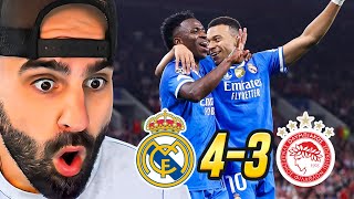 Real Madrid Intense 4-3 Olympiacos F.c. Vini Jr Cooks & Mbappe 4 Goals...
