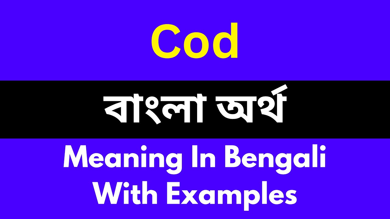 Cod meaning in bengali/Cod শব্দের বাংলা ভাষায় অর্থ অথবা মানে কি YouTube