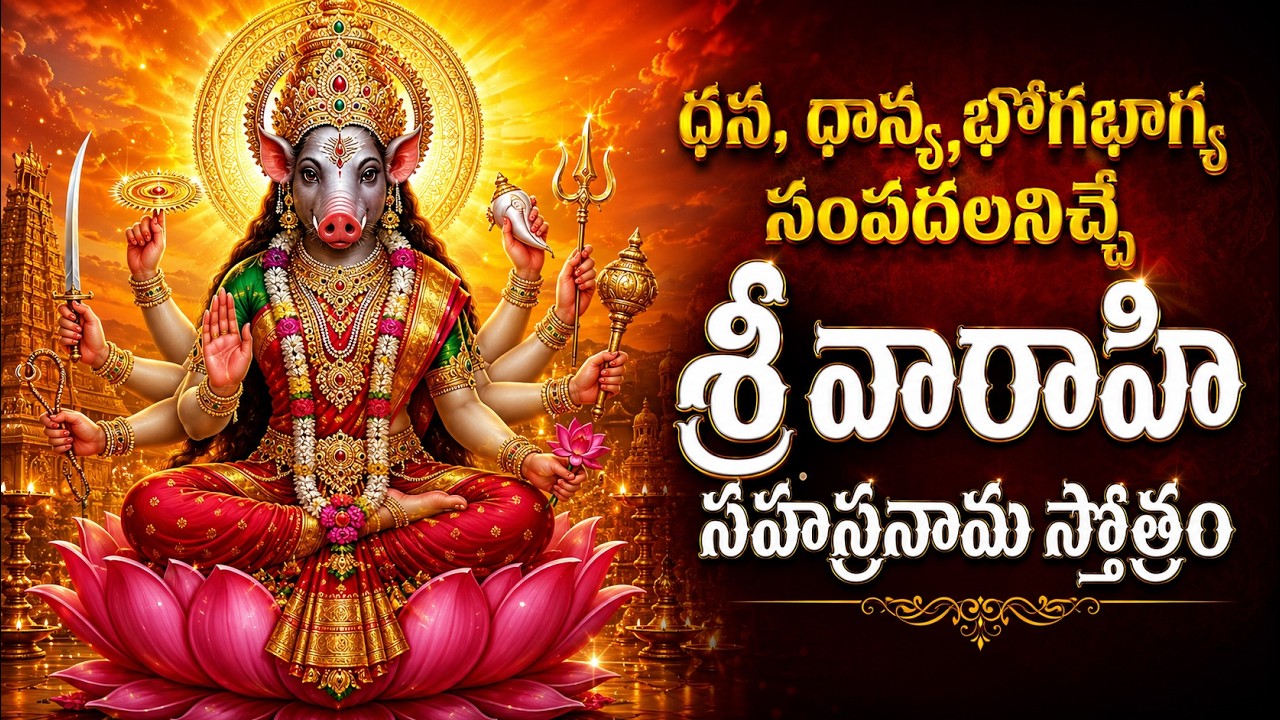 ఈ స్తోత్రం వింటేకోరికలు నెరవేరుతాయి | Varahi Sahasranamam Telugu | Aashadam Varahi Navaratri Special