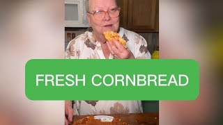 Fresh Corn Gridded Bread (Cornbread) | Crispy Edges, Soft Center. 