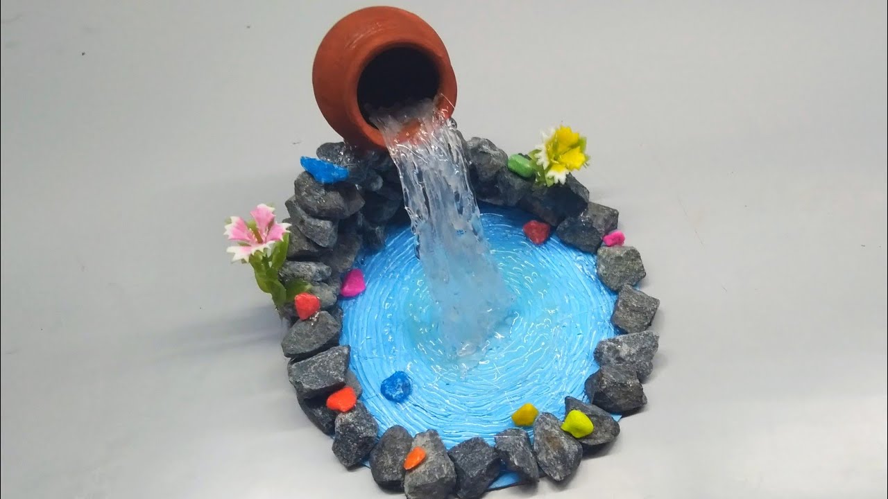 Glue Gun waterfall- Very Easy Step by Step Tutorial - Crafts By Ria