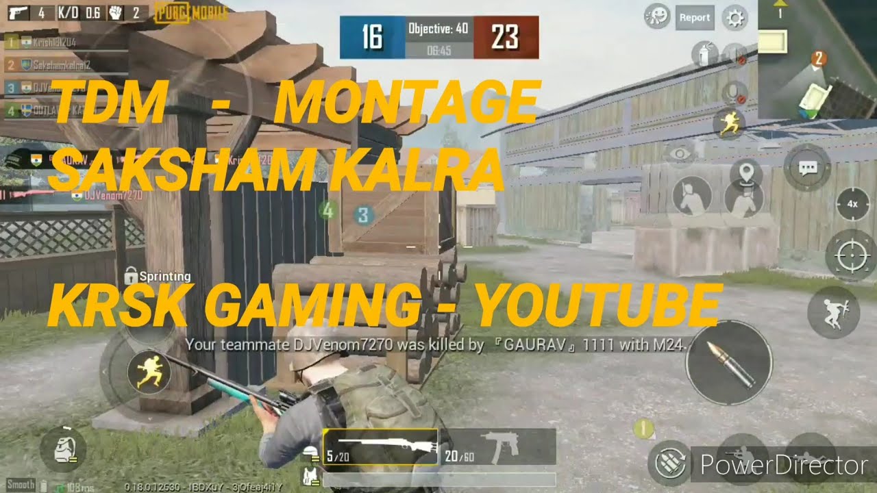 TDM || M24 || MONTAGE || PUBGM || kRSK Gaming - YouTube