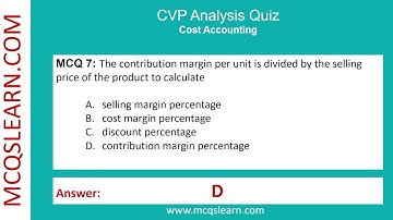 CVP Analysis Quiz Questions Answers | CVP Analysis Notes PDF | Class 12–11 | Accounting Ch 13 Quiz