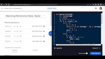 Google Kick Start Round E 2022 || Matching palindrome.py