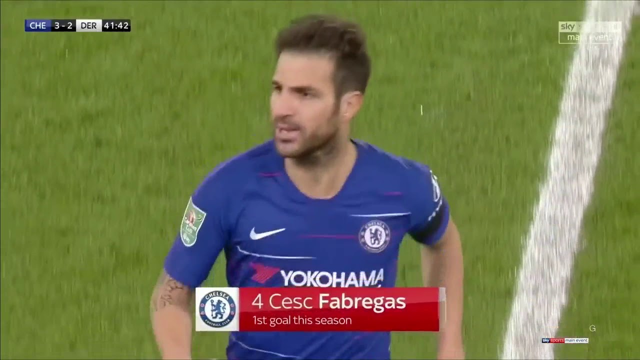 Cesc Fàbregas vs Derby County Home 18/19