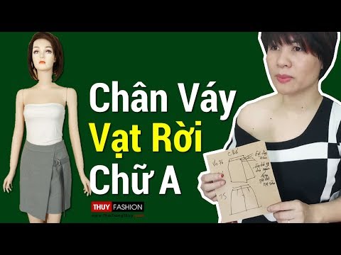 Video Cách thiết kế Chân váy Chữ A vạt RỜI | Thời Trang Thủy - youtube