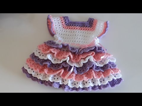 Crochet #13 How to crochet a layered baby dress