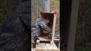 Hand-built Firewood Box . #woodworking #diy #handmade #offgrid #woodworker #woodwork #firewood