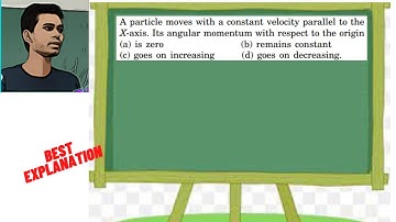 A particle moves with a constant velocity parallel to the X-axis. Its angular momentum with respect