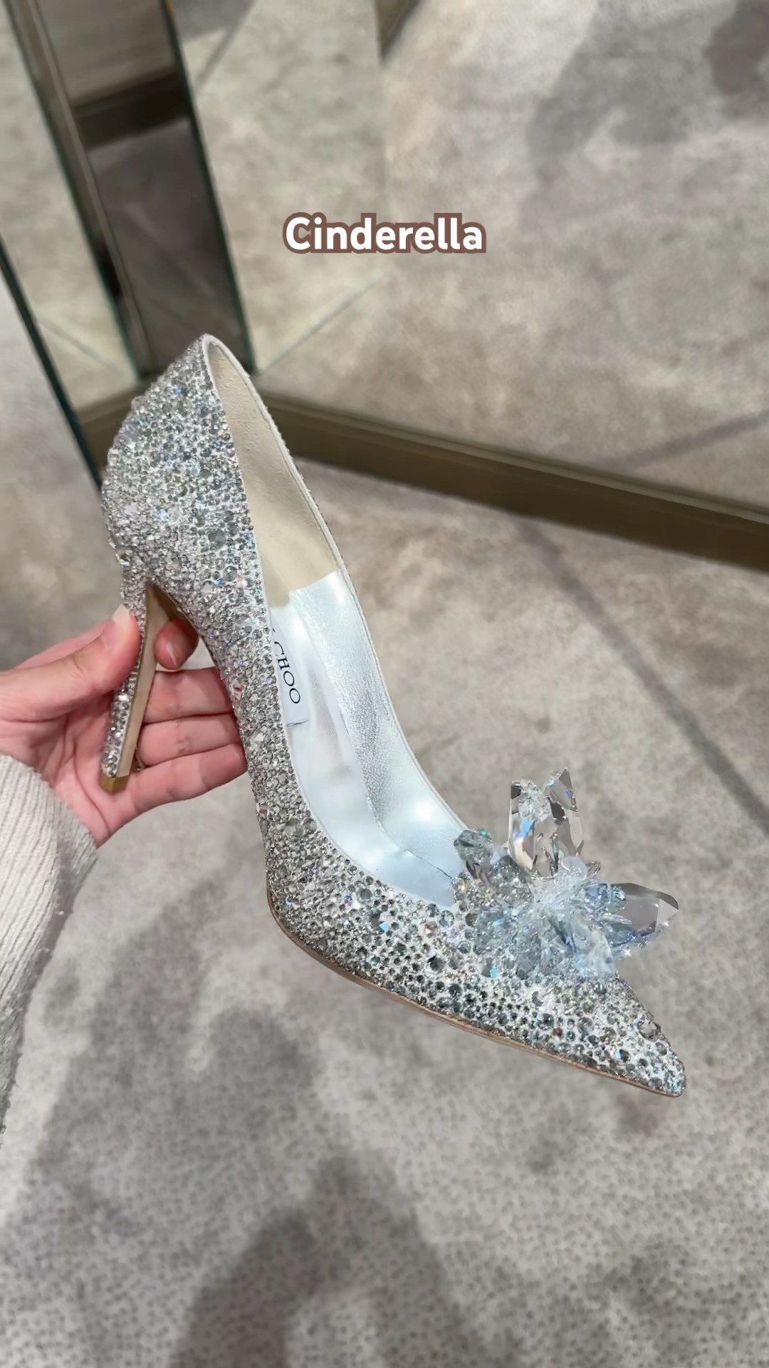 Wedding Shoe Try-On: Jimmy Choo Cinderella Shoe #jimmychoo