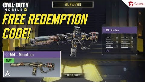 *NEW* FREE REDEMPTION CODE "M4 - MINOTAUR" (Garena) | COD MOBILE