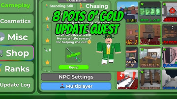MM2 Aim Trainer St. Patrick’s Day Update - All 8 Pots O’ Gold Location