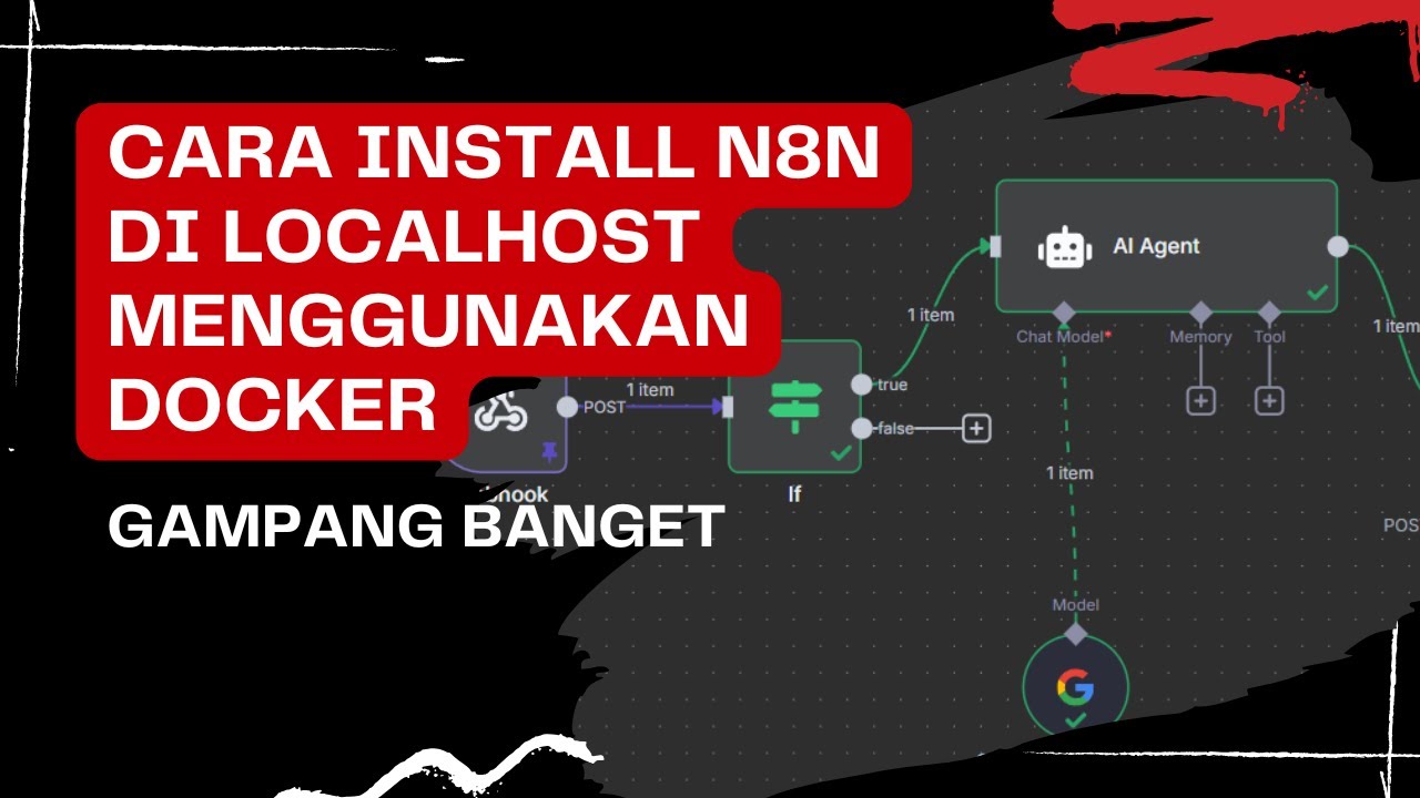 Cara install n8n di localhost menggunakan docker - YouTube