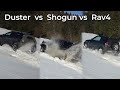 Mitsubishi Shogun V Rav4 v Dacia Duster Snow Off road