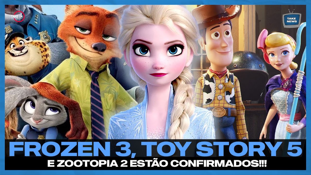 Toy Story 5, Frozen 3 e Zootopia 2 anunciados