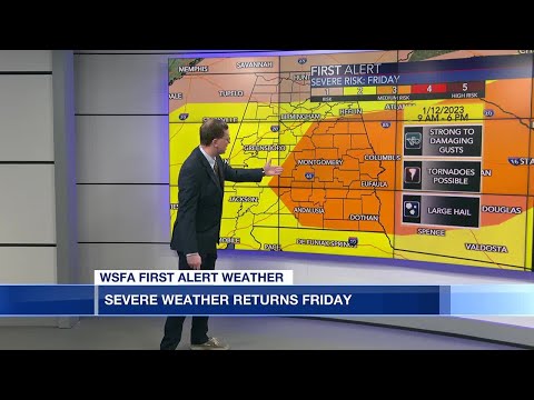 Severe weather returns Friday