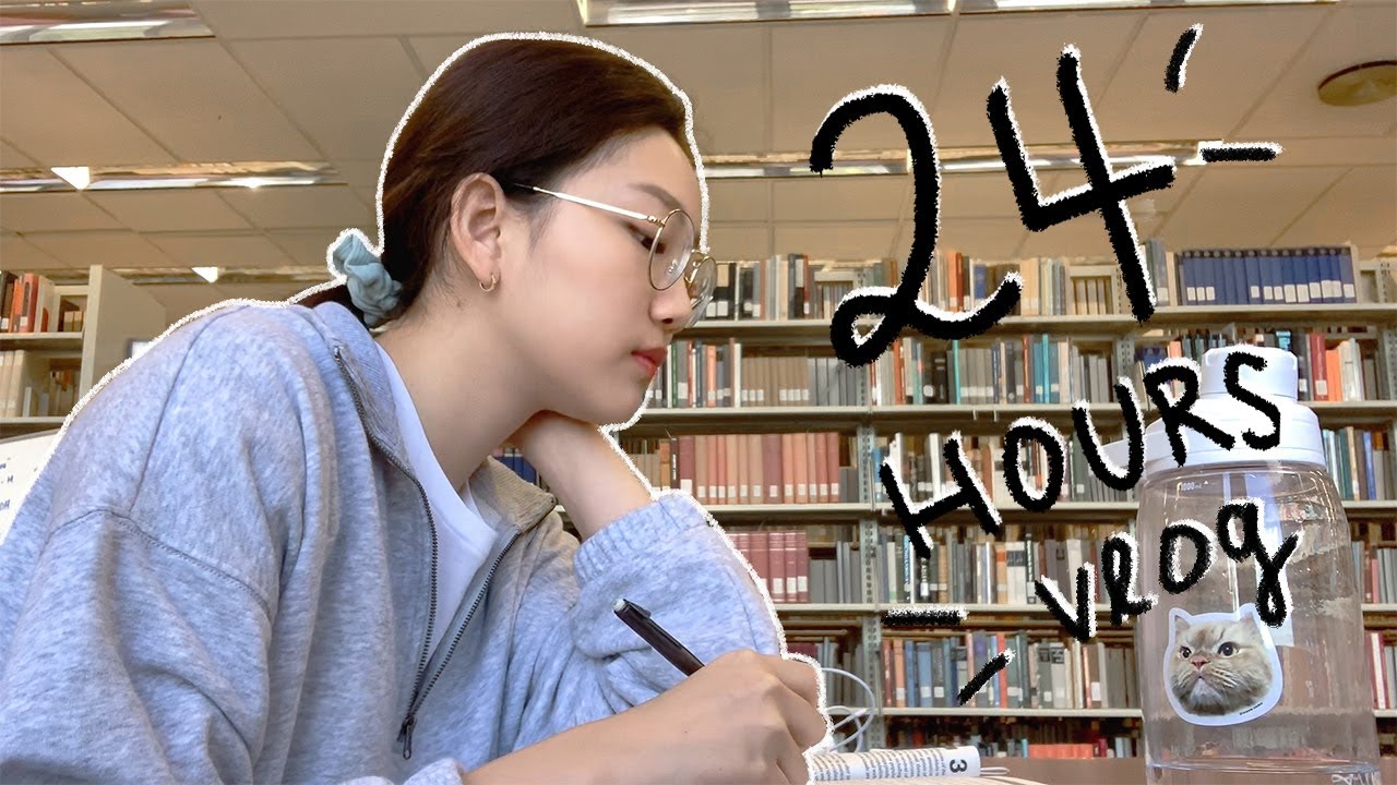 미국 고3의 24시간 밀착 브이로그 (ft. 학교, 도서관, 니모🐱)