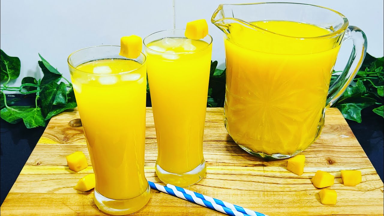 How to make mango squash commercial mango juice Nena Elite kitchen YouTube