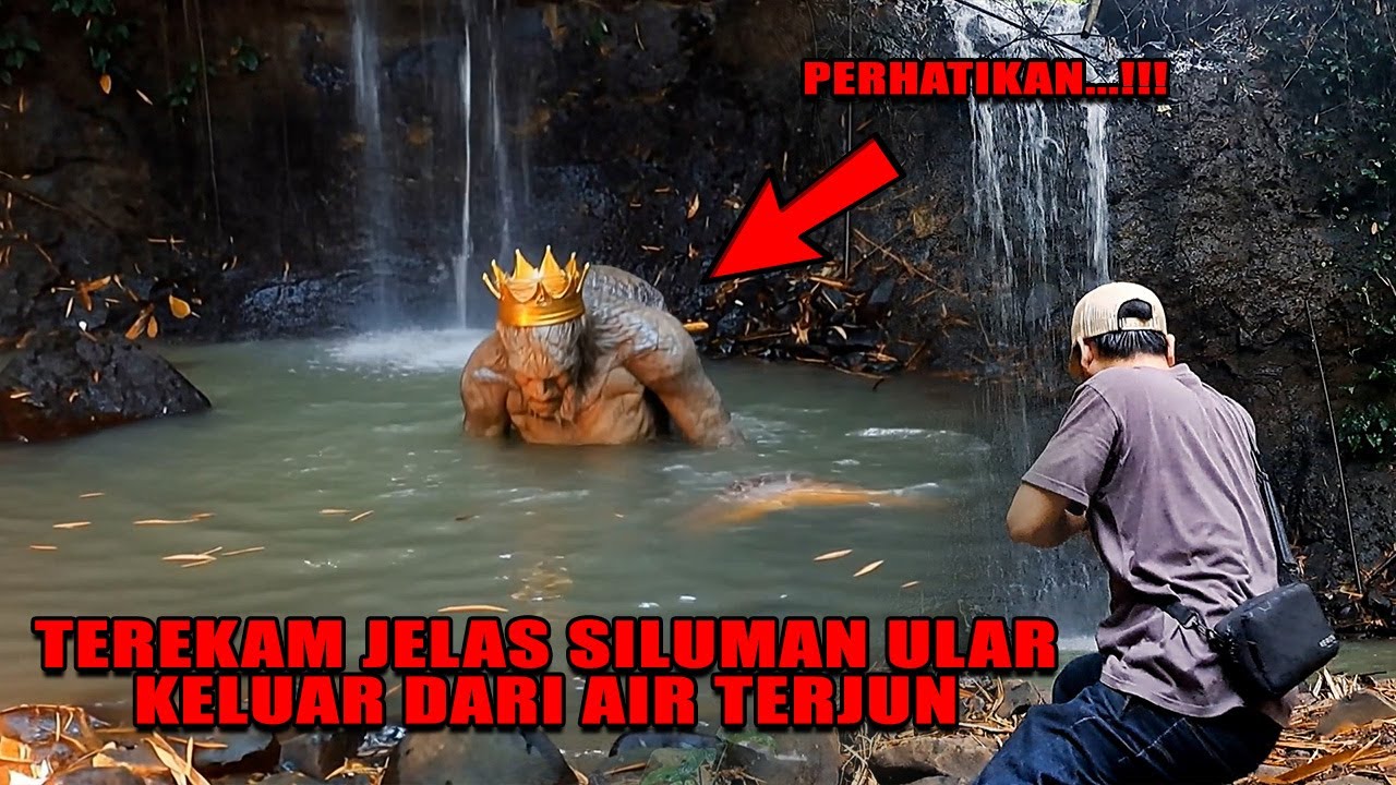 TEREKAM JELAS KAMERA...!!! HANTU AIR MUNCUL KE PERMUKAAN DI BAWAH AIR TERJUN ANGKER