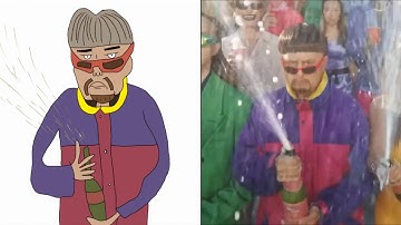 OLIVER TREE & LITTLE BIG - TURN IT UP - POP DRAWING MEME