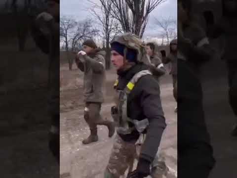 Колонна русских пленных солдат под Николаевом!