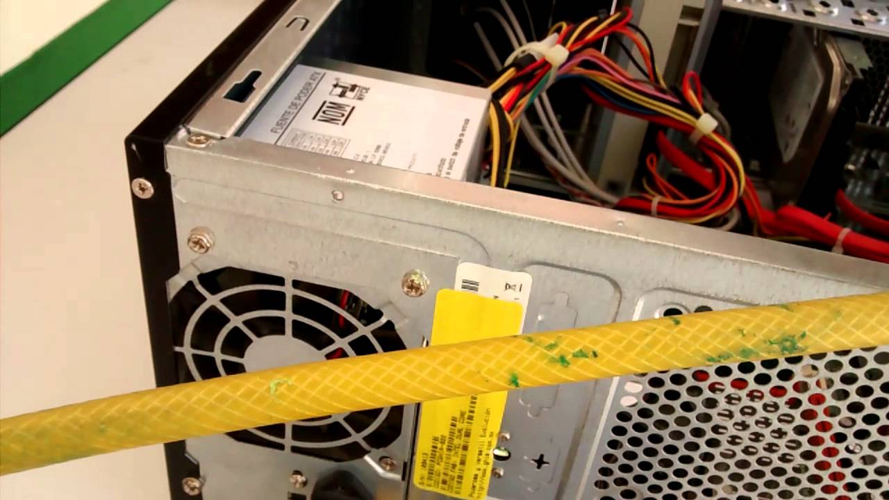 limpiar fuente de poder parte externa - YouTube