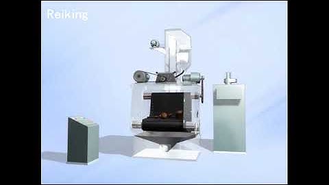 Q32 tumble shot blasting machine (3D visualization)