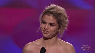 Selena Gomez Tearfully Accepts Woman of the Year Award at Billboard's Women in Music 2017