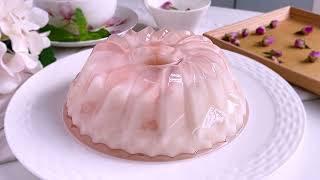 Lychee Rose Glass Jelly Cake 荔枝玫瑰果冻糕 by Ruyi Jelly 10,665 views 1 month ago 7 minutes, 39 seconds