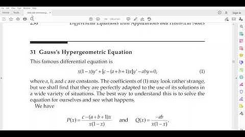 Lecture 1- S1 MSc mathematics ODE  -Gauss