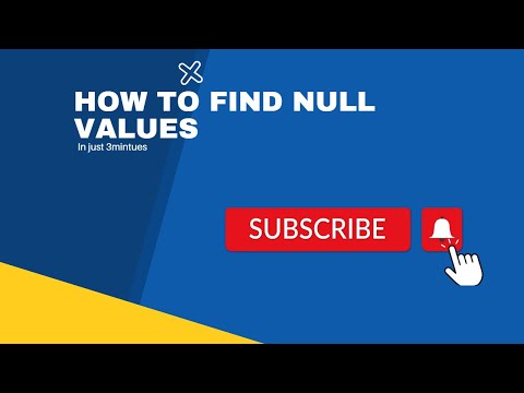 How to find null values || Amrita