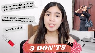 3 DON'TS of Glutathione Drip   FAQs (11th - 20th Session Experience) with eng sub | Jessa Alic