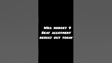 NORCET 9 Seat Allotment #aiims #norcet9 #norcet #norcetguide #norcetstudy #norcetaiims2025