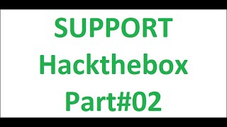 Support Hackthebox Part#02