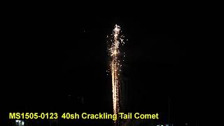 MS1505-0123 - 12mm 40sh Silver Crackling Tail Comet (15sec)
