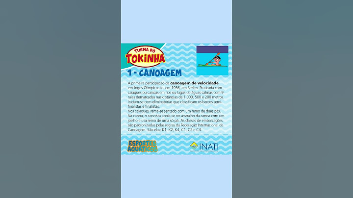 Olimpiada 2024 Canoagem #EsportesAquáticos #INATI #TurmadoTokinha