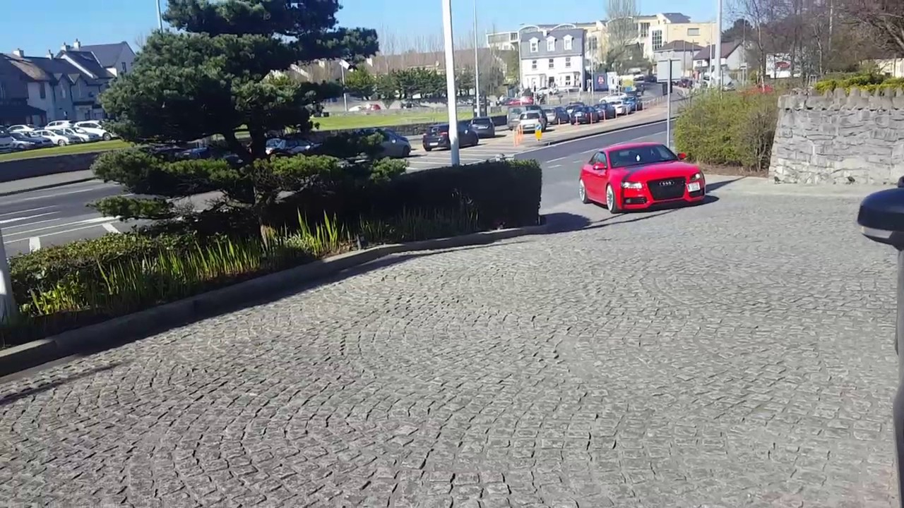 Red audi a5 rolling on rotiform ind-t