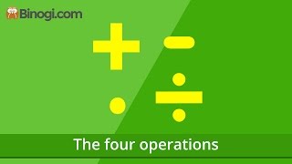 What are the four basic operations in math? - Binogi.app screenshot 1