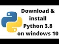 how to install python 3.8 on windows 10