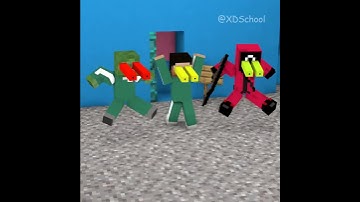When Zombie and Herobrine Plays The Squid Game Marbles   Monster School Minecraft Animations