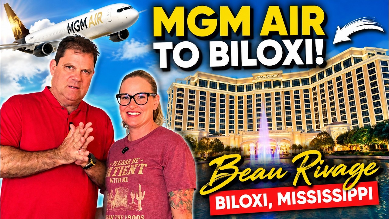 MGM Air to Biloxi! ✈️ Beau Rivage Casino & Resort Mississippi Travel Vlog