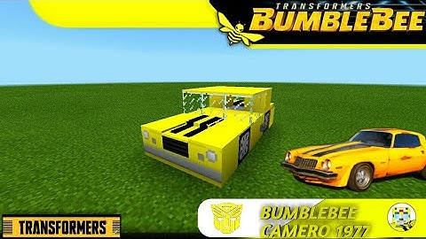 Minecraft-how to build (custom) Bumblebee camero 1977 🐝 :Transformers 1 สร้าง บัมเบิ้ลบี.