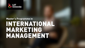 🎓 International Marketing Management - Master’s Programmes - LUT University