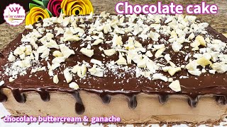 Delicious Chocolate cake with chocolate icing & ganache | wow yummy with Nadee