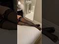 Covered in nylon stockings, gazing from my heels all the way up to..