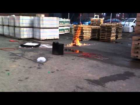 Exploding aerosol can