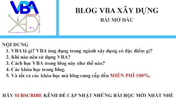 Giới thiệu blog VBA xây dựng