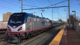 Amtrak Nj Transit  Csao Hd 60fps 4 Hours  Broad Street Elizabeth On Thanksgiving Sunday 2015