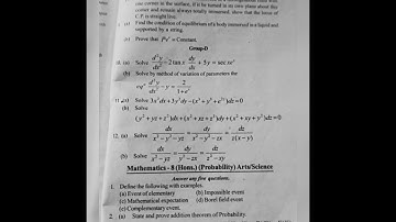 B.Sc. part 3 all math questions paper 5,6,7,8 of 2018 BNMU question papers